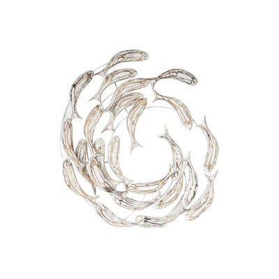 Set Of 3 Wood Fish Wall Decors With Hanging Rope White - Olivia & May :  Target