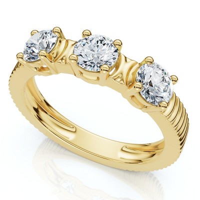 Pompeii3 3/4Ct Jade Diamond Wedding Stackable Ring 14k Gold or Platinum Lab Created
