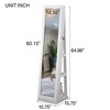 CAVINAS Mirror Jewelry Cabinet Full Length Mirror 360° Swivel Jewelry Cabinet Jewelry Armoire Organizer with Mirror - 3 of 4