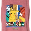 Women's Pokémon Pikachu Summer Pattern Graphic Racerback Tank - Heather Mauve - Small - 2 of 3