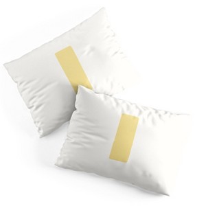 Deny Designs Standard April Lane Art Block Yellow Monogram I Microfiber Printed Pillow Sham - 1 of 3
