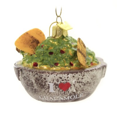 Noble Gems 2.5" Guacamole Bowl Hand Crafted  -  Tree Ornaments