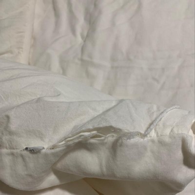 Full/queen Cotton Velvet Comforter & Sham Set Cream - Threshold™ : Target