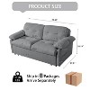 GDFStudio Dirak Modern Multi-Functional 71.65'' Chenille Upholstery Convertible Queen Size Sofa Bed - 3 of 4