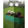 1 Pc 0.06mm Galvanized Raised Garden Bed,Elevated Planter Box for Vegetables Flowers, No Stoop Gardening, Outdoor Green - 2 of 4