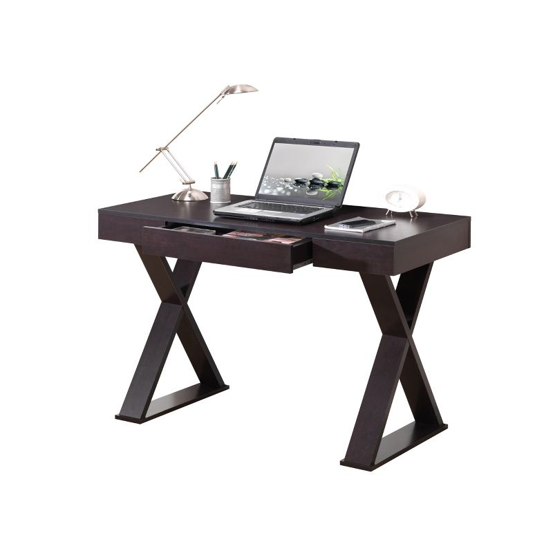 Trendy Desk with Drawer Espresso - Techni Mobili, 6 of 8