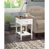HomeStock Belmont End Table with Built-In Concealed Charging Station, 2 Outlets, 2 USB Ports, Drawer Storage and Bottom Shelf Accent Table - 3 of 4