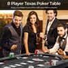 Tangkula 8 Player Foldable Poker Table Portable Folding Texas Holdem Table w/Padded Rail - 3 of 4
