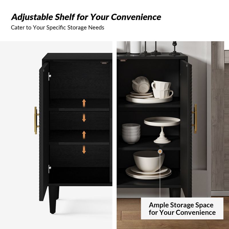 Battista 36'' Tall 2 - Door Adjustable 4 Shelves  Accent Storage Cabinet| KARAT HOME, 5 of 10