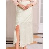 Hobemty Women's High Waist Shiny Fabric Midi Length A-Line Skirts - image 4 of 4