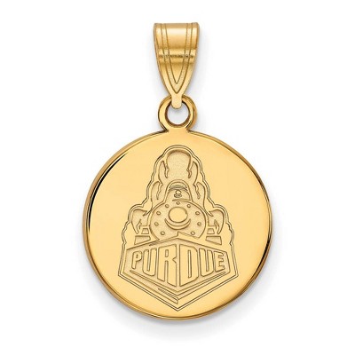 Black Bow Jewelry 10k Yellow Gold Purdue Boilermakers NCAA Medium Pendant