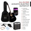 Best Choice Products Beginner Acoustic Electric Guitar Starter Set 41in w/ All Wood Cutaway Design, Case - 3 of 4