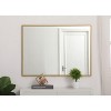 Elegant Lighting Metal frame rectangle mirror 27 inch in Brass - 3 of 4