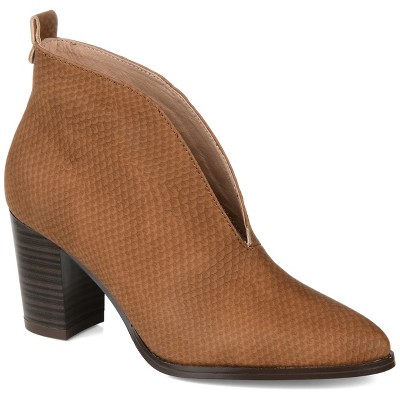 Journee Collection Women's Bellamy Pull On Stacked Heel Booties
