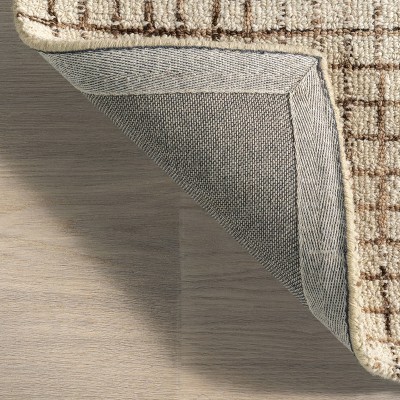 Melrose Cream and Brown Hand-Tufted Wool Runner Rug