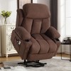Velvet Power Lift Recliner Chair with Heat and Massage for Elderly with Side Pockets, USB Charging Port, and Remote Control - 2 of 4