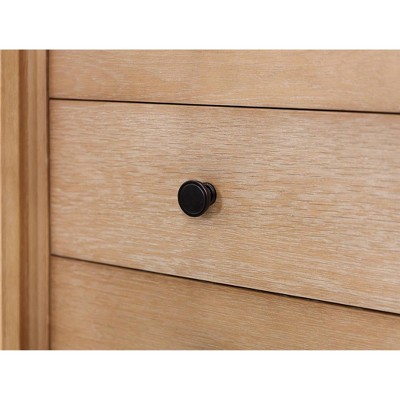 78" Light Brown Wood Arched Bookcase with 3 Drawers