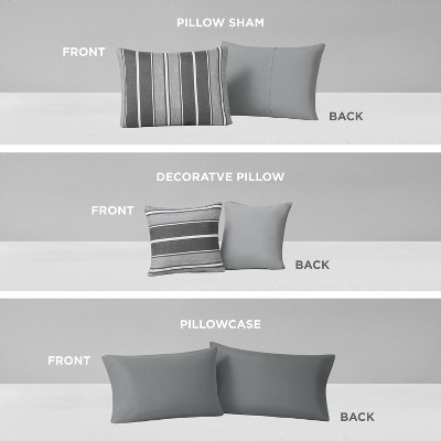 The Sheet Lab Lyon Stripe Bed in a Bag, Gray, Queen — фото 6