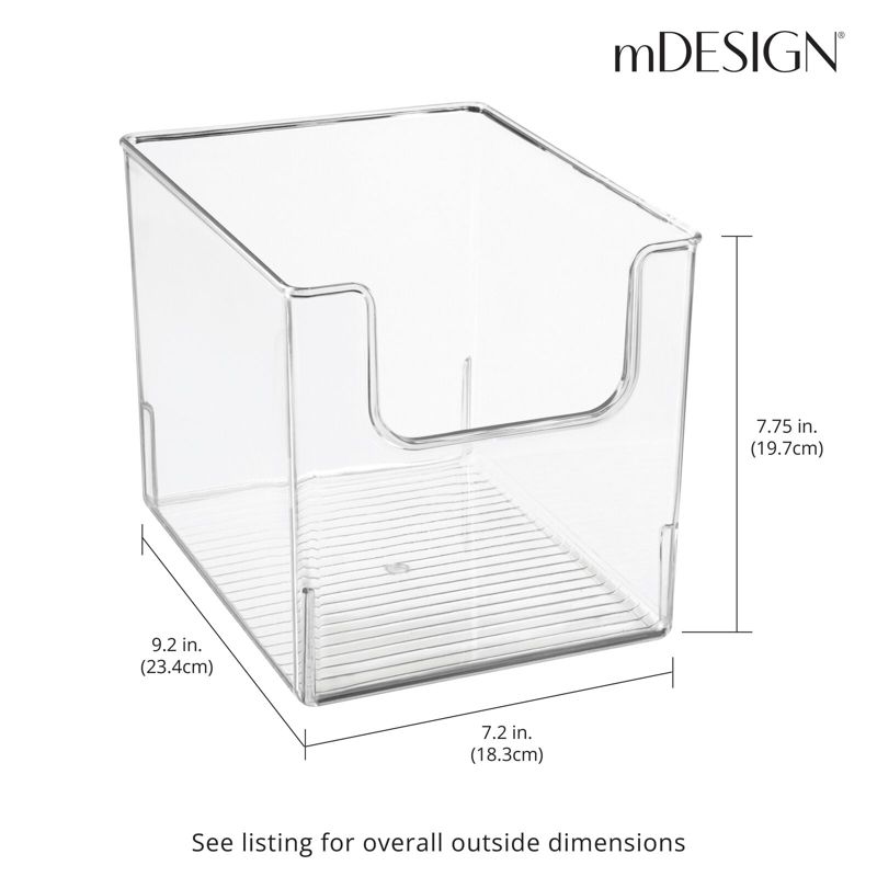 mDesign Plastic Bathroom Storage Organizer Bin with Open Front, 3 of 9