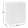 Karl Home 4-Drawer White Particle Board 25.98in. W Chest of Drawer - 4 of 4