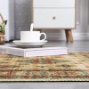 Acekool Boho Vintage Medallion Area Rug Collection, Washable Foldable Low Pile Non Slip Chenille TPR Backing, Red Blue Beige Gray - 3 of 4