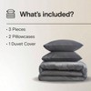 Bamboo Viscose Duvet Cover Set, 100 Organic, Buttery Soft, Cooling, 90x90 Storm, Full/Queen - 2 of 3