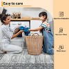 Modern Washable Area Rug, Non-Slip Stain Resistant Low Pile Carpet with Border for Living Room, Bedroom & Kitchen - 4 of 4