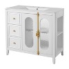 YOOCOZZ 36" Bathroom Vanity with 2 Soft Close Doors and 3 Drawers - 2 of 4
