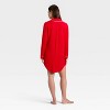 Women's Cloud Knit Modal Notch Collar Long Sleeve Nightgown - Auden™ - 2 of 3
