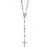 Chisel Stainless Steel Polished with Agate Beads 31" Rosary Necklace - 2 of 4