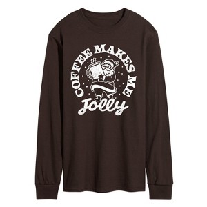 Men's - Instant Message - Coffee Makes Me Jolly Long Sleeve Graphic T-Shirt - 1 of 3