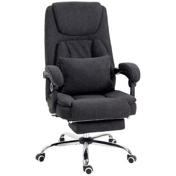 NOBLEMOOD Black Heated Office Chair w/ 4 Points Massage, Lumbar Support &  Footrest for Adult & Child 