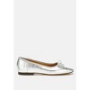 Primrose Metallic Pleather Bow Ballerinas - 2 of 4