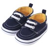 Little Treasure Baby Boy Cotton Bodysuit, Pant and Shoe 3pc Set, First Mate - 2 of 4
