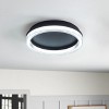 Dewdrop Industrial 30W LED Ceiling Light, Black Round Flush Mount with Clear Glass Edge, Dimmable 6000K, ETL Approved - 2 of 4