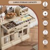 35.4" Sideboard Buffet Cabinet with Glass Door, Storage Cabinet with Drawer, Buffet & Sideboard for Dining Room, Kitchen, Living Room - 3 of 4