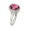 Ross-Simons 3.10 Carat Rhodolite Garnet Ring With .32 ct. t.w. Diamonds in Platinum - 3 of 4