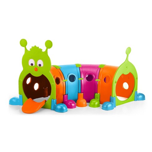 LIOOBO Kids Colorful Playing Tent Crawl Caterpillar Shaped Tunnel Playhouse for Babies Toddlers Children 