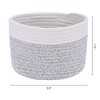 Unique Bargains Handcrafted Odorless Cotton Rope Breathable Portable Storage Basket 1 Pc - 3 of 4