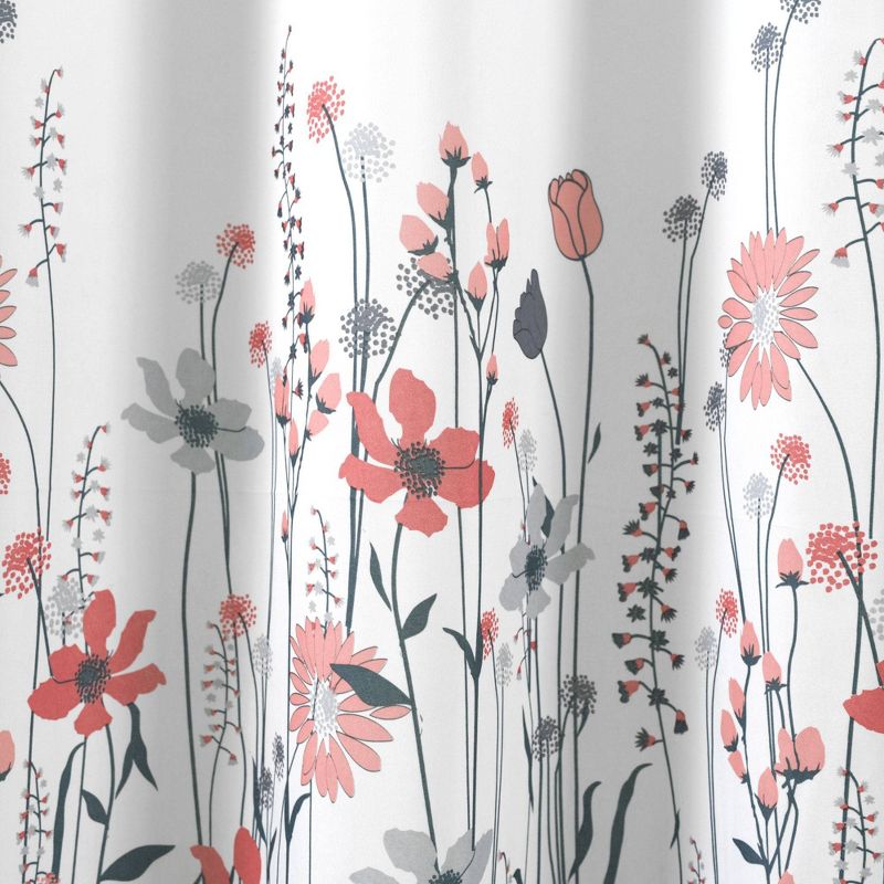 72"x72" Clarissa Floral Shower Curtain - Lush Décor, 4 of 8