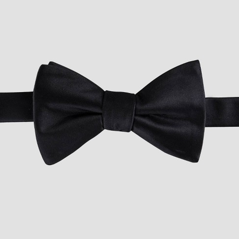 Men s Pre tied Satin Bow Tie Goodfellow Co Black One Size