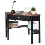 Costway Corner Computer Desk Laptop Writing Table Wood Workstation Home Office Furniture Coffee
