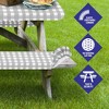 Picnic Table cover With Bench Covers -Fitted With Elastic, Vinyl With Flannel Back, Fits For Rectangle Tables,  Checked Designs, by SORFEY - 3 of 4