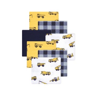 Little Treasure Hudson Baby Boys Cotton Poly Flannel Receiving Blankets 7Pk Multipack - 1 of 2