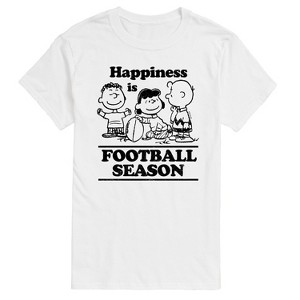 Men's - Peanuts - Happiness is Football Short Sleeve Graphic T-Shirt - 1 of 4