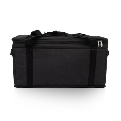 Large Black Polyester Collapsible Insulated Cooler Bag
