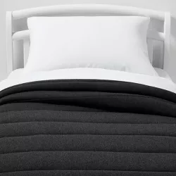 Toddler Channel Jersey Comforter Black - Pillowfort™