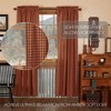 Burgundy Check Scalloped Panel Set of 2 84x40 - 2 of 4