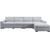 MAYEERTY 149 Inch Modular Sofa with Ottoman - Linen Blend Upholstery, Detachable Covers, Anti-Slip Leg Pads - 2 of 4