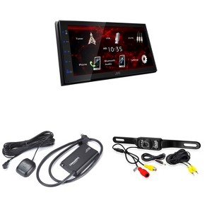JVC KW-M180bt 6.8" Car Monitor Iphone Android Bluetooth Receiver Usb/3 Pre-Outs Bundle With Satellite Radio Tuner And Backup Camera - 1 of 4